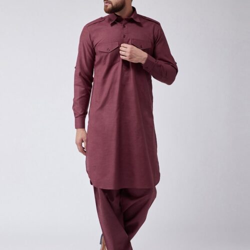 Kurta Pajam Mehroon