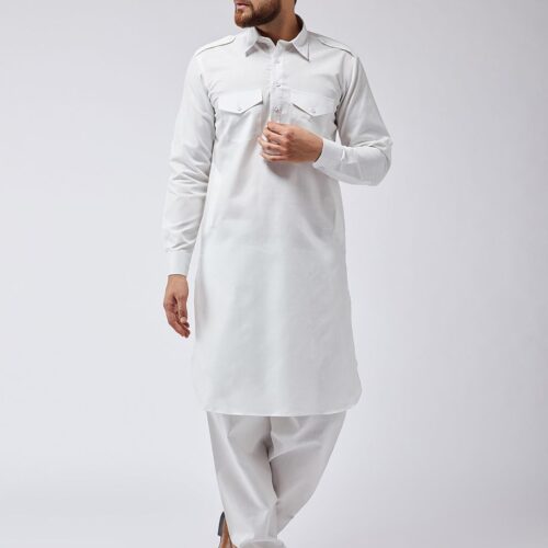 Pathani kurta pajama white