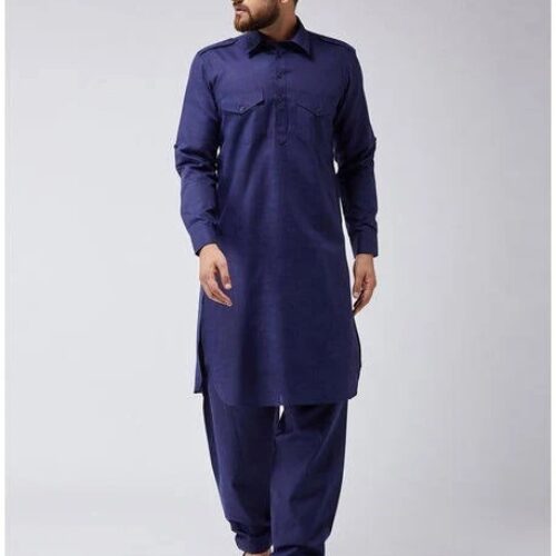 pathani kurta pajama blue